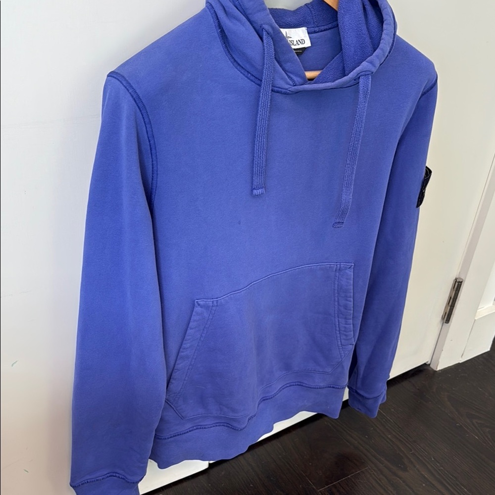 Stone Island Purple Blue Sweatshirt Hoodie - Picture 7 of 8